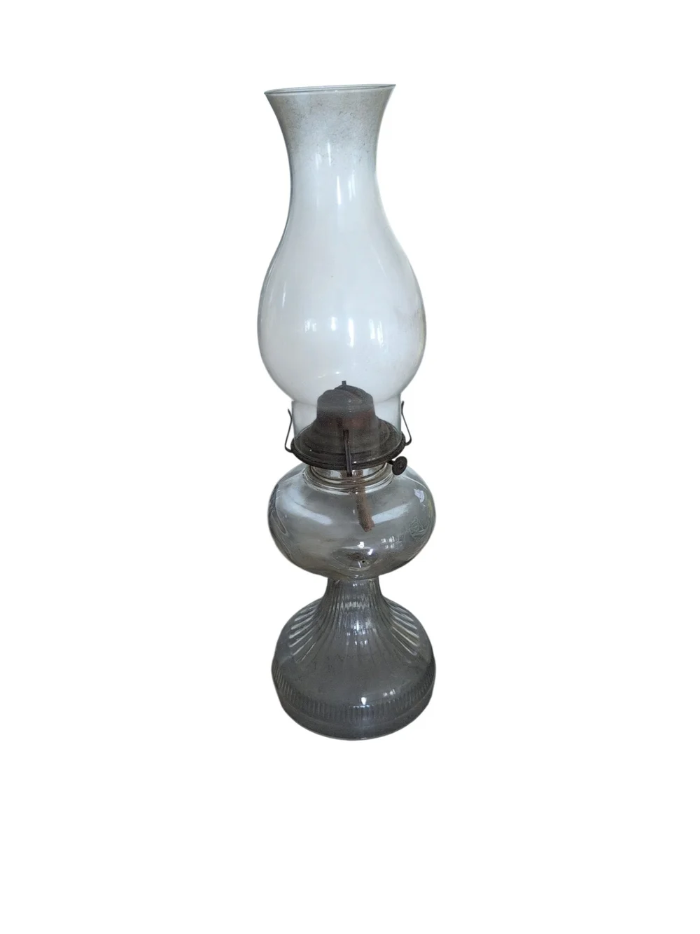 P&A Eagle Accents Vintage Glass Classic Clear Finish Oil Lamp